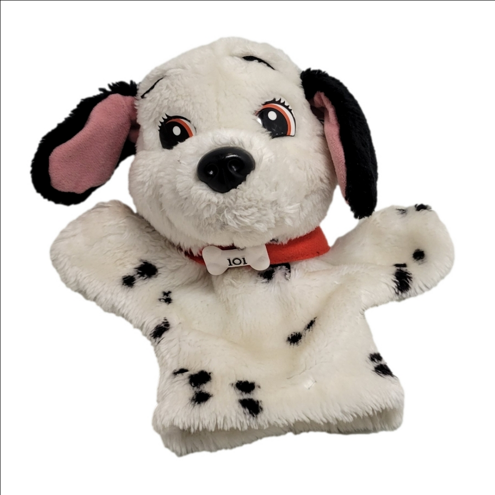 RARE Vintage 1991 Mattel 101 Dalmatians Rolly Hand Puppet Disney red collar